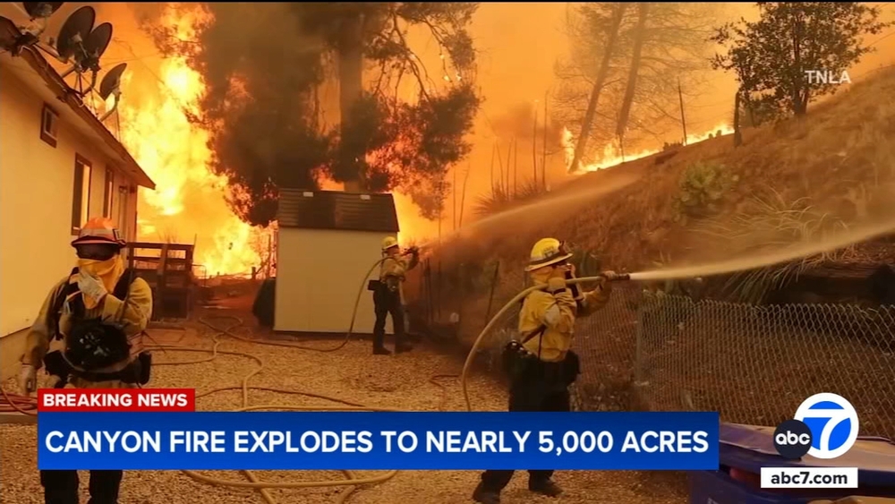 Canyon Fire Grows to 5,000 Acres, Forcing Mass Evacuations in L.A. and Ventura